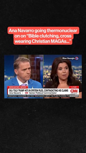 550K views · 19K reactions | Ana Navarro: "Bible clutching, cross wearing Christian MAGAs, voted for a man who was close friends for over a decade with the worst sexual predator that we have known in recent history in the United States." | Blue Georgia | Facebook