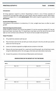 Practical Activity 5: Phototropism ExperimentIntroductionAll... | Filo