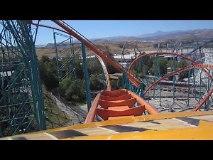 Goliath Front Seat on-ride HD POV Six Flags Magic Mountain