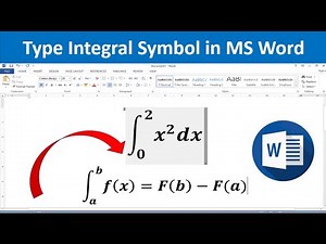How to Type Integral Symbol with Limits in MS Word (Keyboard Shortcut & Method) microsoft word
