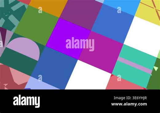 Geometric colorful shapes motion 3d background loop Stock Video Footage - Alamy