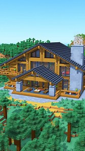 This might be the easiest way to build a log cabin... Build it yourself! Timberline Log Cabin #minecraft#charliecustardbuilds | Charliecustard Builds