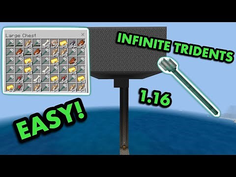 SIMPLE 1.16 TRIDENT FARM TUTORIAL in Minecraft Bedrock (MCPE/Xbox/PS4/Nintendo Switch/Windows10)