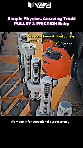 Pulley + Friction = Zero Effort 🤯 Physics Hack!