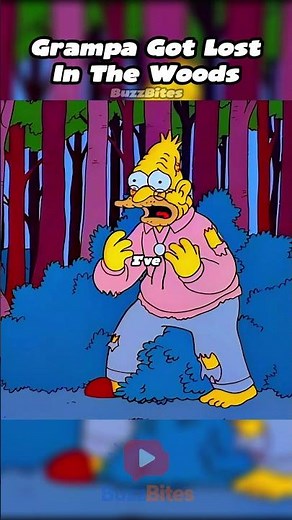 Grampa Got Lost In The Woods 🫢🌲 #simpsons #shorts #funny