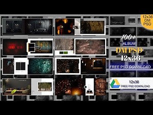 12x36 wedding album dm psd templates for photoshop free download || 12x36 album psd