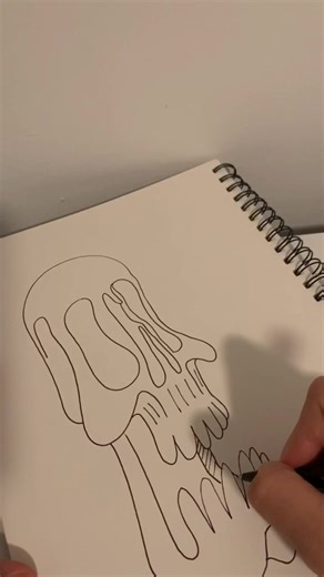 How to draw a cartoon skull 💀 #art #arttutorial #drawing #howtodraw #fyp #foryou