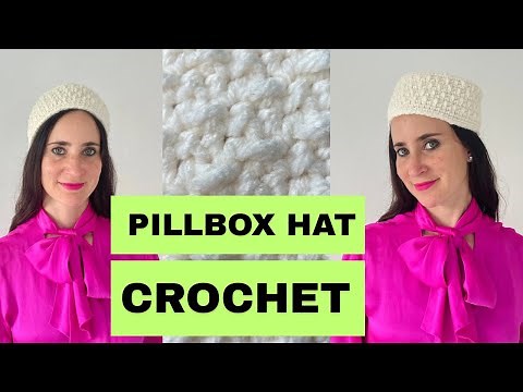How to Crochet a Pillbox Hat / Vintage Crochet Pillbox Hat Tutorial