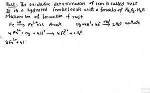 SOLVED:What is rust? What causes it to form? What can be done to prevent its formation?