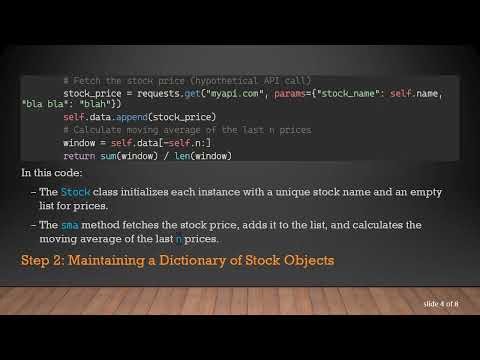 Create a Persistent List for Stock Prices Using Python Classes and Functions