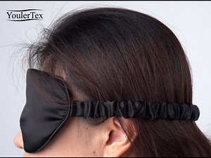 Organic Natural Silk Sleep Mask: 100% Mulberry Silk 25 Momme 6A Soft Pure Eye Mask for Sleeping with Adjustable Strap Zero Pressure Blindfold Nap Travel Essentials Gift (02 Black, 25 Momme)