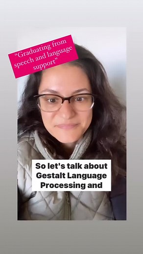 There are six stages of gestalt language development but not every child will move through all six. And that’s okay. The focus should always be on the family’s goals and/or the client’s own goals if they’re able to share them. Our role as is to support them, not to keep them in speech forever ❤️ 💙 Follow us to be a changemaker @meaningfulspeech. We share the latest research and resources in gestalt language development, play and neurodiversity affirming speech-language therapy (parents and prof