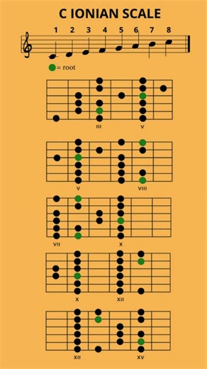C Ionian Scale TTsTTTs