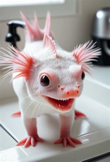 The Cutest Smiling Axolotl Ever! 😍