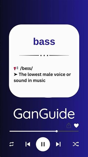 C1 English Word: BASS | Meaning & Pronunciation