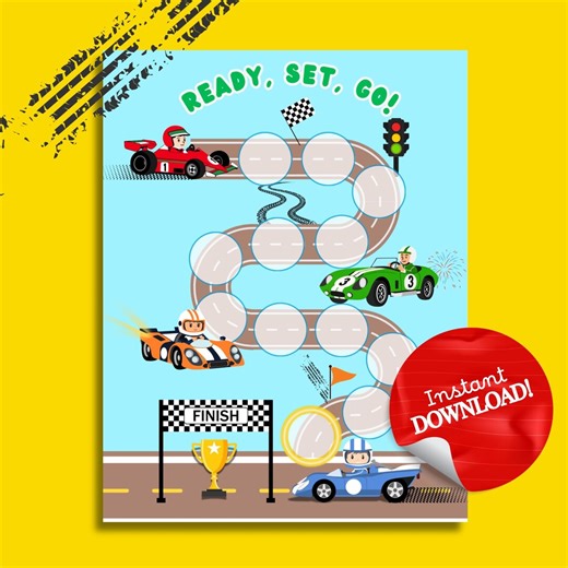 Racecar Reward Chart, Printable Potty Training Chart for Toddlers, Car Sticker Chart, Kids Reward Chart, Race Car Potty Chart - Etsy