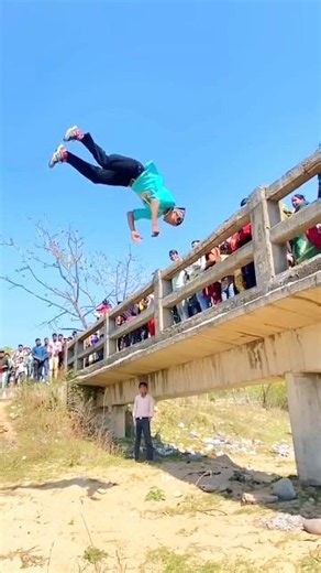 🔥 Bridge Se Impossible Front Flip 🤯😱 | Public Shocked! #shorts | public reaction 😮 | #ytshorts