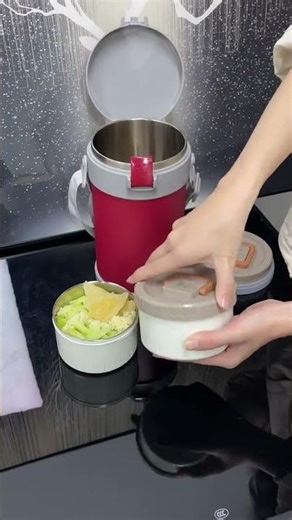 316 gin ma ki lwongo ni stainless steel insulated lunch box, ma dit, ma ki umu ki ma pe twero mol,