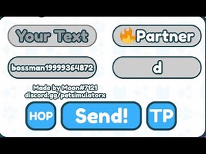 chat tag script use fake partner pet sim x