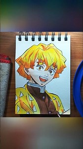 Zenitsu Agatsuma Speed Drawing⚡#demonslayer #animeart #shorts #zenitsu #speeddrawing @ankitopart3226