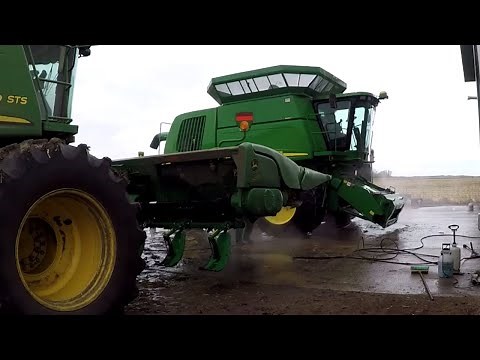 Washing the John Deere Combines and Post Harvest Cleaning