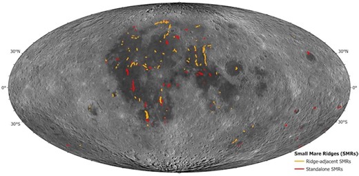 New moon map reveals areas of recent tectonic activity
