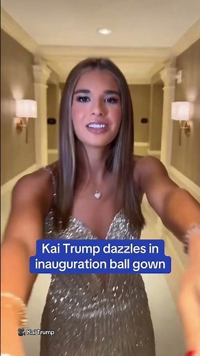 Kai Trump DAZZLES in inauguration ball gown