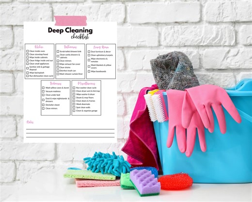 Deep Cleaning Checklist | Room-by-room Planner (canva Template) - Etsy