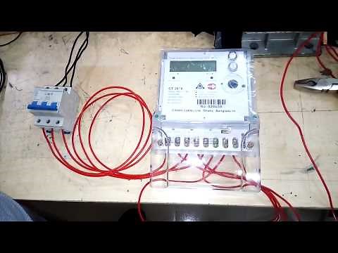 how to connect three phase energy meter. digital meter connection.
