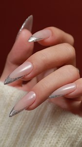 1.6K views · 13 reactions | Life’s too short for dull nails. These silver glitter tips using 292 - A Little Razzle Dazzle bring the perfect mix of classic and glam. Ready to add a little razzle dazzle to your next set? #planails #plashinyaf #glitterpolish #frenchtips | PLA Nails | Facebook