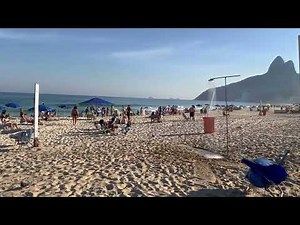 4K| 🌊 Rio de Janeiro 🇧🇷 | 🫢Walking on Brazil Beach 🏖️ Leblon Beach Party Carnival