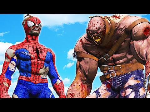 ZOMBIE SPIDERMAN VS ZOMBIE HULK - EPIC BATTLE