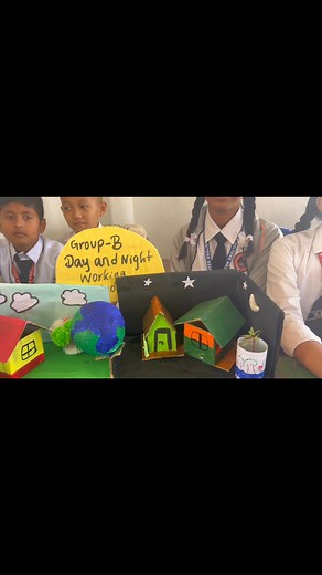 From sunshine to starlight, our model shows the magic of Earth’s rotation. 🌍 Science project of grade VI “Group B” #EarthRotation #ScienceProject #Grade6 | Brighter English School