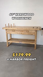 62K views · 301 reactions | Get this Yukon 60” 3-Drawer Hardwood Workbench for only $179.99 at your local #HarborFreight. #workbench | Harbor Freight | Facebook