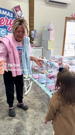 Hey y’all, it’s Mama Lee 💗 And today was just plain sweet from start to finish. We had Leahjo from Jackson County come in today with her mama and her Grammy for the sweetest mama and Grammy day. She had a big night ahead with a daddy and daughter dance, but before all that sparkle and twirling, she found time to fall in love with one of our 18 inch babies 🍼💕 Leahjo was the gentlest little thing. She rocked her baby so softly and even sang to it, just humming away like she’s been a mama foreve