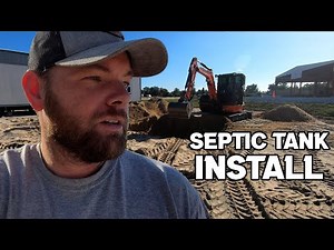 Installing A Septic Tank and Drain Field With Our Kubota KX-033 Mini Excavator