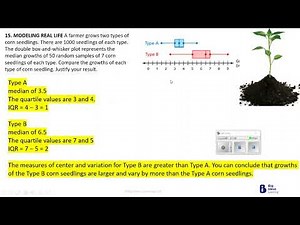 home work video for Lesson 7 4; comparing populations