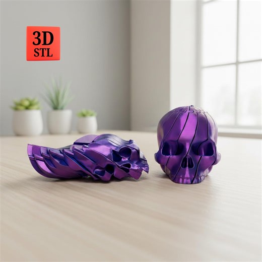 Articulated Skull 3D STL File | Gothic Twisty Skull Fidget | Halloween Desk Toy - Etsy Canada