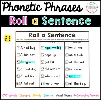 Decodable Sentence Fluency: Roll and Read Phrases