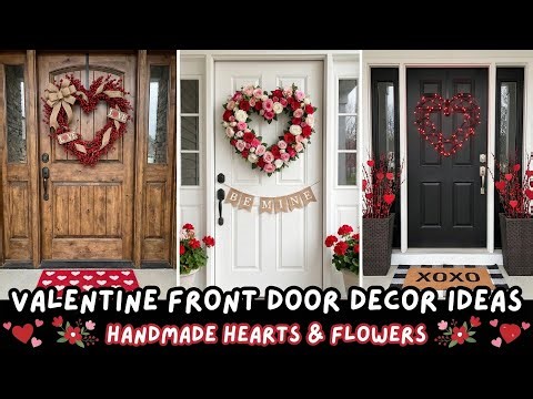 111+ Valentine Front Door Decor Ideas 2026 | Valentine Door Wreaths & Porch Styling Inspo