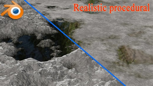 Realistic procedural wet/puddles on concrete in Blender #oe280