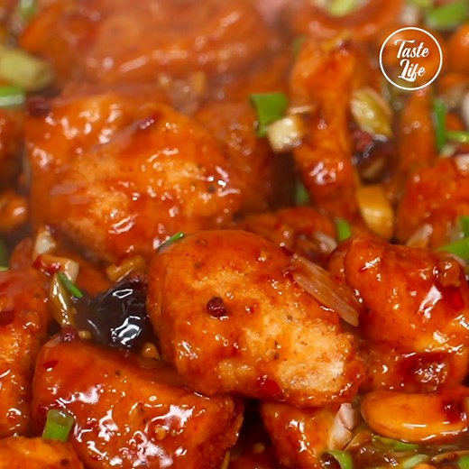 518K views · 2.4K reactions | Beautiful kick flavor with meaty salmon works amazing!!  Recipe: https://www.tastelife.tv/recipe/kung-pao-salmon_43472.html | Taste Life | Facebook