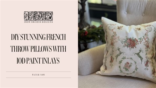 Most of us have little decor ensembles around the house…the cozy nooks, the layered sofas, the seasonal mantel arrangements. And, if you’re anything like us, there’s probably a throw pillow (or five 😉) tucked in there somewhere. Throw pillow upcycles are one of our favorite ways to pop in some fun seasonal decor. 😍It’s such a fun and easy (no sew) DIY project! In this tutorial, we’re sharing all our best tips for applying paint inlays to fabric. You’ll learn how to get a clean, crisp inlay app