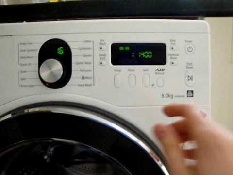 samsung wf8804rpa diamond drum washing machine - overview of programms