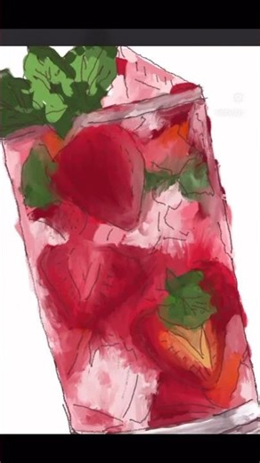 ✨🍓 Strawberry Cocktail Illustration | Procreate Process 🍓✨