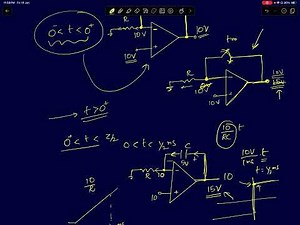 OC Lecture 17) A non-inverting integrator circuit undergoing open loop to closed loop transition