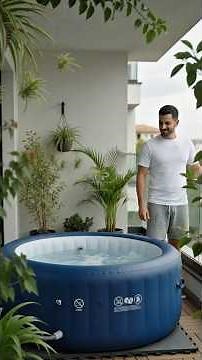 Realistic DIY Balcony Jacuzzi Setup | Cozy Apartment Balcony Transformation 🏡🔨 #OutdoorLiving