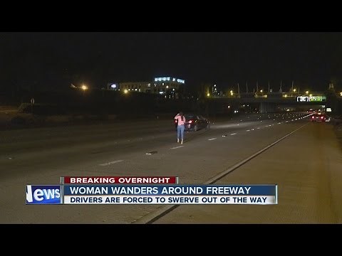 Drunken woman wanders onto I-15 freeway