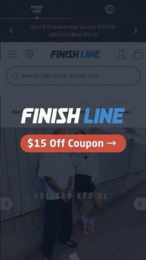 $15 Off Finish Line Coupon Code | Verified & Working September 2025