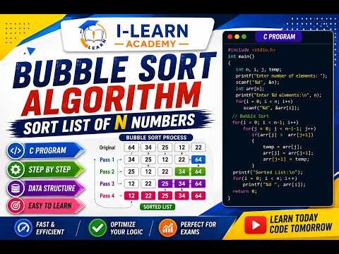 Program to sort list of N numbers using Bubble Sort algorithms.